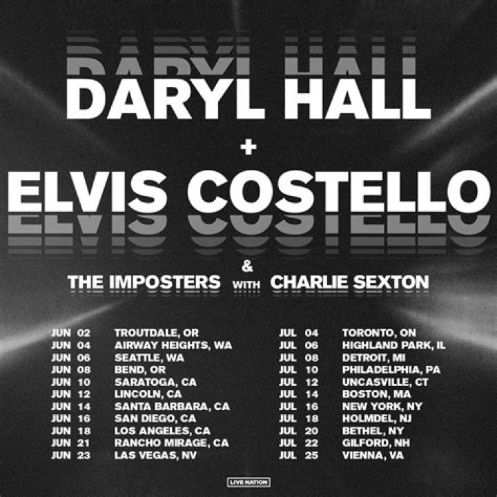 Elvis Costello & The Imposters with Charlie Sexton And Daryl Hall Announce Co-Headlining Tour